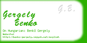 gergely benko business card